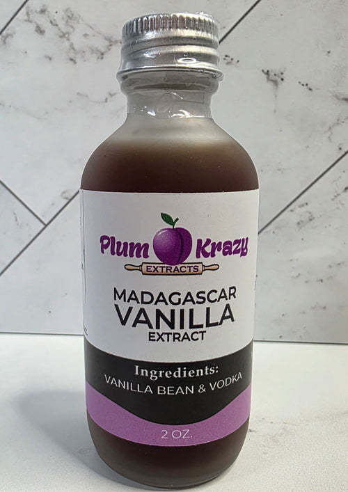 "Madagascar 2oz Vanilla Extract - handcrafted Texas vanilla extract by Plum Krazy Creations"