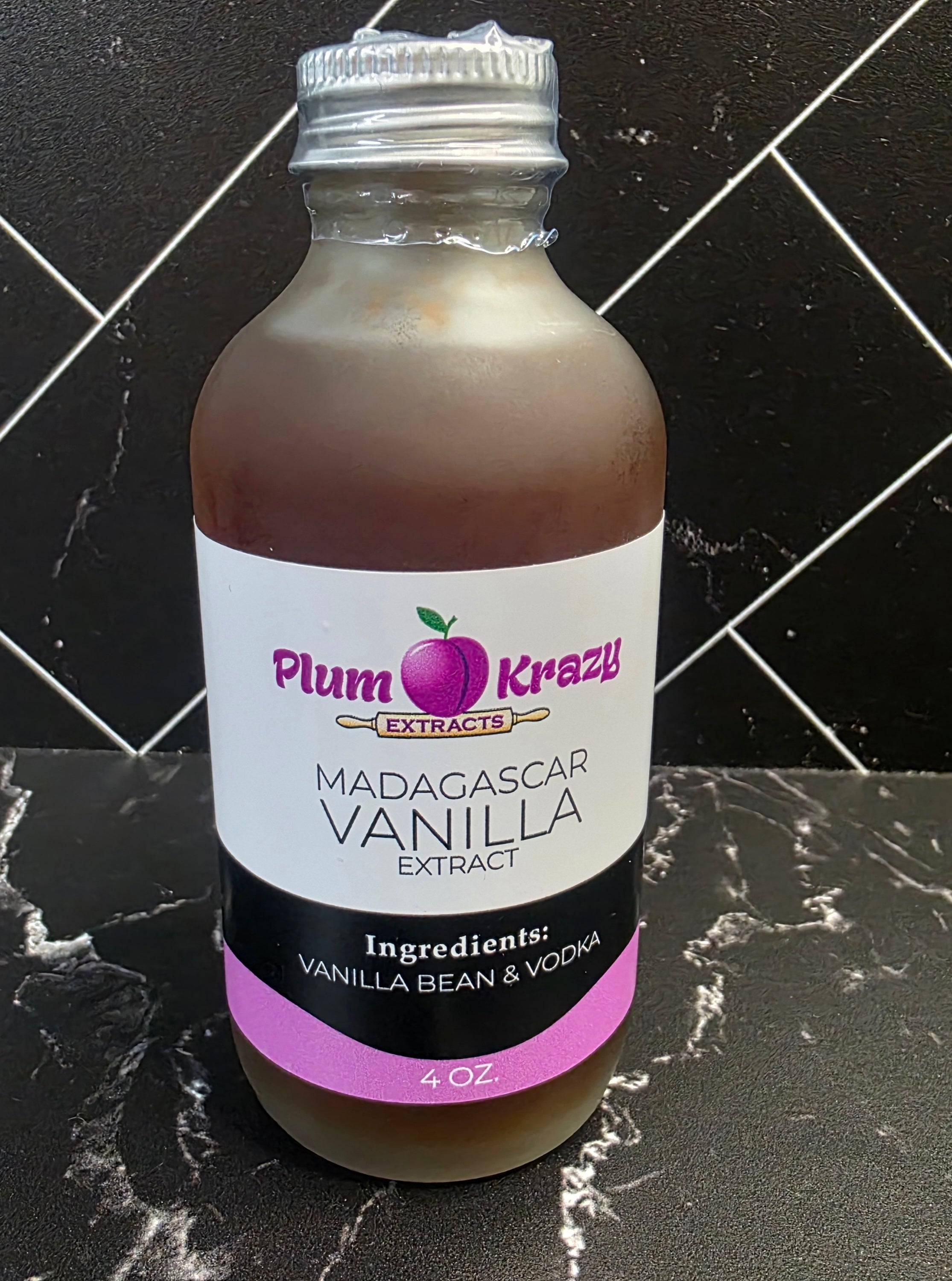 "Madagascar 4oz Vanilla Extract - handcrafted Texas vanilla extract by Plum Krazy Creations"