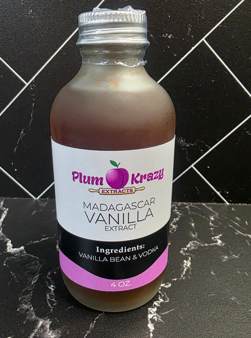 "Madagascar 4oz Vanilla Extract - handcrafted Texas vanilla extract by Plum Krazy Creations"